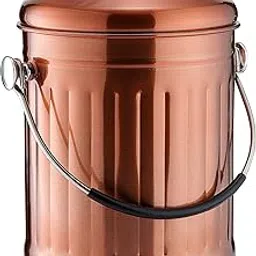 RED FACTOR Premium Compost Bin for Kitchen Countertop - Stainless Steel Food Waste Bucket with Innovative Dual Filter Technology - Includes Spare Filters (Matt Copper, 1.3 Gallon)-image-13