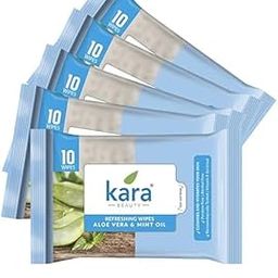 generic Kara Face Wipe - Cleansing & Hydrating, Refreshing, Mint Oil & Aloe Vera, 10 Wipes Pack of 5-picture-45