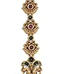 Fashion Jewellery Ruby-Green Gold Polished Copper Antique Tikka, Best for Festive Season & Special Occasion - 452828-image-62