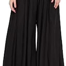 Solid Flared Rayon Kali Sharara/Palazzo-image-23