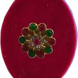 vidhya kangan Handmade Fancy Stone stud Work Saree pin Brooch for Women Jewellery Latest Stylish Crystal Unisex Floral Shape Brooch for Women/Girls (sku-bro2637)-picture-45