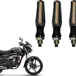 SHOP4U® KTM Style Sleek Pencil Type Yellow LED Indicators for Bike Motorcycle Turn Signal Blinkers Light Suitable for Honda Shine (Pack of 4, Yellow)-picture-22