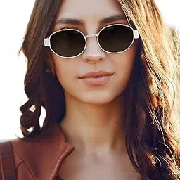 roshfort Retro Oval Sunglasses for Men & Women UV400 Protection Trendy Sun Glasses Classic Shades (Italic - Medium)-picture-24