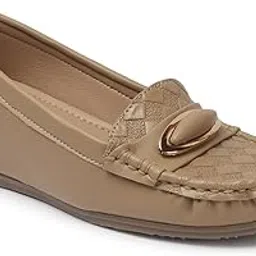 carlton london Women Comfortable and Stylish Flat Square Toe Slip On Fashion Loafer Shoes for Daily,Office, Casual and Formal Use-picture-19