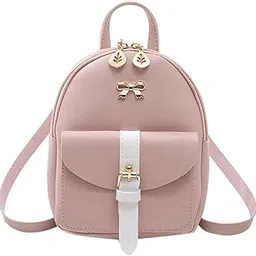 Mini Backpack Women Pu Leather Shoulder Bag Girls Small Backpack For Travel Pink | Womens Handbags & Bags-image-25