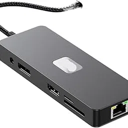 Tebe 11 in 1 MST USB-C Hub TY>pe C to HDMI-Adapter DP V/GA Ethernet 10Gbps USB 3.2 .5mm Aux Docking Station Splitter-image-43