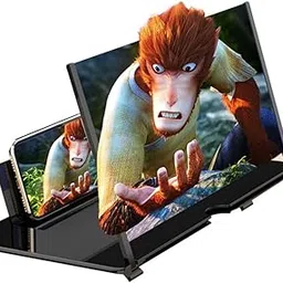 Phone Screen Magnifier, Portable Mobile Phone Amplifier, 3D Smartphone HD Screen Amplifier, Phone Screen Magnifier With Folding Stand For All Smart Phones (Color : Black-2, Size : 10in)-picture-34