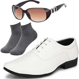 vitoria Prefered Looks l Men White Lace Formal Shoes with Dark Gray & Women Gaga Brown-picture-18