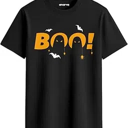 amazon brand - anarva Unisex Halloween T-Shirt | Boo Print Graphic Tee for Men & Women | Spooky Halloween Costume Outfit for October Parties-picture-20