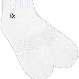 kikitoes Bamboo Socks Pair | Pack Of 3 Ankle Length Free Size/White Colour Sports Socks for Men-picture-43
