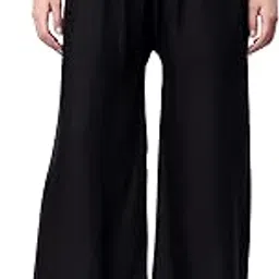 al adam fashion Stylish Women's Palazzo Trendy Rayon Solid Color Palazzo with Wide-Legged Pants with an Elastic Waistband & Women Cotton Relaxed Fit Palazzo (Pack of 1)-picture-15