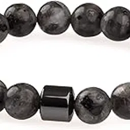 the men thing AZURITE DARK NIGHT - Beads Bracelet with Natural Stone - 7 inch Stretch Bracelet-picture-41