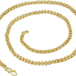 thrillz Trendy And Fancy Round Designer Gold PLated Chain For Men & Women-picture-27