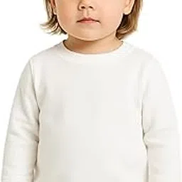 notwild Unisex Kids Cotton Warm Thick Sweatshirt Long Sleeve Solid Round Neck Sweatshirts Winter Wear Multicolors Clothing-picture-50