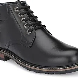 azzaro black Men's Synthethic Leather Lace up Casual Boots-picture-28
