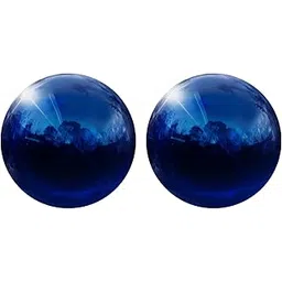 uxcell 2 Pcs Gazing Globe Decor Ball 2.5 Inch 63mm Reflective Garden Sphere Hollow Ball, Seamless Stainless Steel Gazing Ball, Smooth Mirror Globe for Garden Home Decor, Deep Blue-picture-18