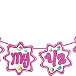 Half Birthday Decoration for Baby Girl Kids Child Twins Pink Banner Happy 6 Month Its My 1/2 Year Way to One Birthday Banner Without Balloon Curtain-picture-13