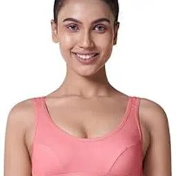 blossom Women’s Low Impact Sporty Bra, Single Layered, Seamed, Non Wired, Non-Padded, Slip on Style Made with Pure Cotton-picture-17
