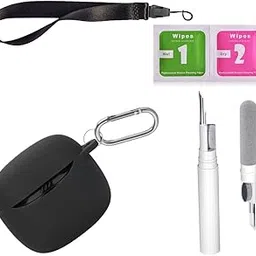 WELCROS Silicone Case Cover Compatible for JBLL Tune Flex 2 (Black, Combo)-picture-51