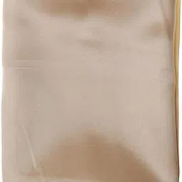 Enakshi Solid Plain Silk Satin Multi-Use Cloth in Lustrous Golden Khaki-picture-65