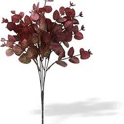 Itsy Bitsy Artificial Leafy Stem Ornamental Foliage Brown 15inch 1 Bunch-picture-23