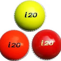 UG Sports i20 Ball Cricket Practice|Synthetic Ball|Cricket Wind Ball|Swing Drill Ball |Rubber Ball for Cricket Kids, Youth Adult|Indoor & Outdoor -125-130 Gm(Colour May Vary, Pack of 3)-image-21