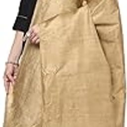 dupatta bazaar Women's Gold Silk Dupatta-picture-32