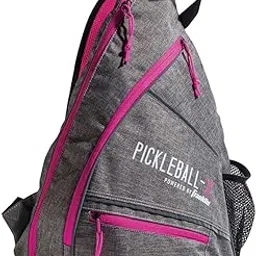 Franklin Sports Pickleball-X Elite Performance Sling Bag - Official Bag of The US Open (Gray/Pink)-image-42