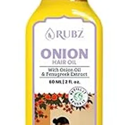 Rubz Onion Hair Oil - 60ml | Enriched with Onion Seed Oil & Herbal Oils for Hair & Scalp Care | Deeply Nourishing Oil that Supports Stronger & Shiny Hair for Men & Women-picture-44