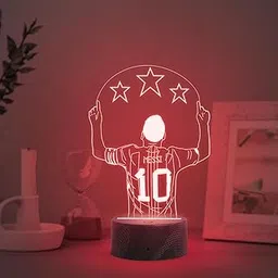 Gift Me Bazar 3D Illusion Football Player Desk Table Lamp with 7 Color Changing Light & On/Off Touch Button | USB Powered | Birthday Gifts for Footballer | Football Player Gift Lamp-image-21
