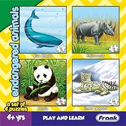 Frank Endangered Animals - A Set of 4 Jigsaw Puzzle for Kids Above 4+ Years - Fun & Challenging Brain Booster Games - Educational Puzzle for Focus and Memory - 11605-picture-24