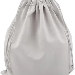 JAZZY PEARLS® 2xCanvas Drawstring Storage Bag Shoes Laundry Organizer Pouch Portable Grey | 1 Piece Canvas Drawstring Bag(2 Pack)-picture-19