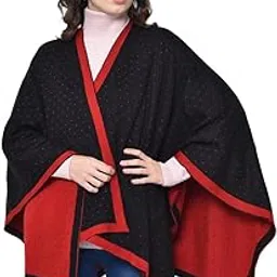 bharatasya Reversible Soft Woolen Stole/Shawl/Poncho/Shrug for Women-picture-41