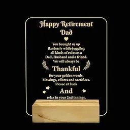 Retirement Gift for Dad LED Light with Warm White Light for Home Decoration | Thankyou Gift for Dad | Happy Retirement Gift for Father-picture-12
