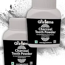 ByGrandma Activated Bamboo Charcoal Teeth Whitening Powder - Fluoride Free & Great for Sensitive Teeth - Remove Bad Breath or Gum - Natural Vegan Bamboo Charcoal Teeth Whitener & Made In INDIA - 80g-image-16