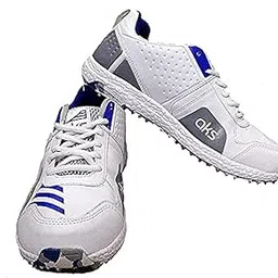 aks Australia Cricket Studs Rubber White/Blue Size 8 With Wrist Band Cotton 3" Red-picture-38