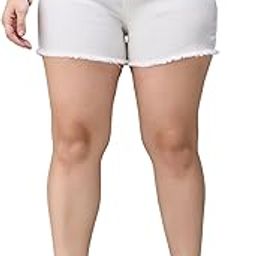 miss chase a+ Women's Regular High Rise Regular Stretchable Denim (Plus Size) Shorts-picture-21