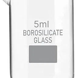 Borosilicate 3.3 Glass Beaker 5 ml (Pack of 4) with Graduation Marks, Beakers for School Collage Chemistry lab Laboratory-picture-38
