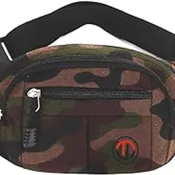 tnj Nylon Waist Pack Army Color, Multipurpose Unisex Water-Resistant Travel and Outdoor Utility Bag-picture-27