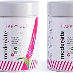 Moderate Happy Gut Pre & Probiotic Supplement |20 Billion CFU with 9 Clinically Proven Strains | Supports Gut Balance, Digestion, Bloating, Gas & Acidity |No Added Sugar | Travel-Friendly |15 Sachets (Pack of 2)-picture-20