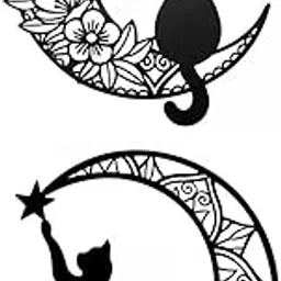 ATORSE 2Pcs 13" Metal Wall Decor Cat Silhouette for Balcony Indoor Outdoor|Home & Garden|Home Dacor|Figurines-image-54