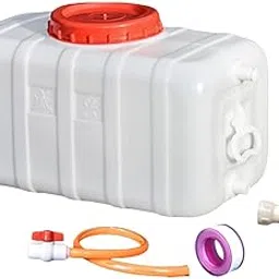 bnf® Utility Water Tank Reusable Horizontal Storage Bucket for Camping Garden Car white 47.5kg|1 Water Tank|Water Carriers & Jerrycans| Outdoor Sports-picture-29