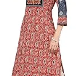 nayam by lakshita Paisley Printed Straight Cotton Kurta for Women-picture-13