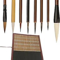 9-Piece Calligraphy Set, Chinese Calligraphy Brush Pen Set for Painting, Watercolor Brush Pens with Ink, Brush Pen for Calligraphy and Painting, Ideal for Artists and Beginners-picture-43