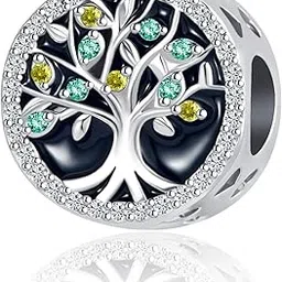 Family Tree Women's Bead Charms for Charm Bracelets Family is A Cicle of Love Bead for Mom Mother-image-36