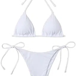 dahr Women's Halter String Triangle Bikini Set, Two Piece Swimsuit, Poly Lycra Swimwear-picture-56