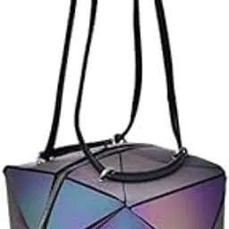 Geometric Holographic Purse Women Luminous Purse and Handbag Crossbody Mini Satchels Foldable Wallet Halloween Bag-picture-46