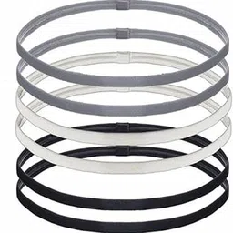 mnwmnw Headband, Training Band, Sports Headband, Sports Headband, Sweatband, Men's Headband for Women Kids, Sports Headband, Exercise, Running, Soccer, Yoga, Unisex, Black 2 + Gray + 2 White-picture-11