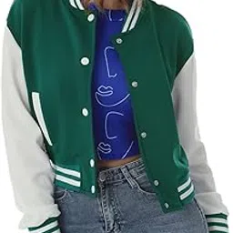 drobe Crop Varsity jackets for Women/Stylish jacket for winter/Jackets for Women/Letterwoman Varsity jacket-picture-24