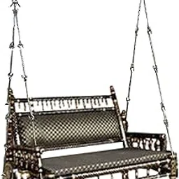 Kaushalendra Premium Teak Wood Hammock Swing Chair - 122cm, 300kg Capacity, Indoor/Balcony Hanging, 2 Seater Jhula-image-93